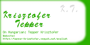 krisztofer tepper business card